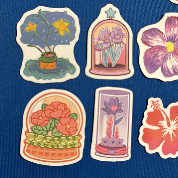 New Set of 9 flower stickers - ethereal fairy - gorgeous art - Picture 4 of 5